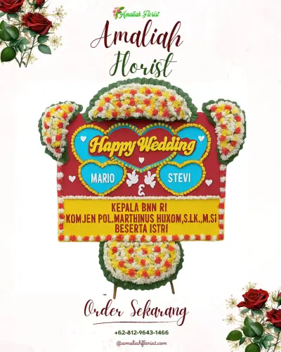Karangan Papan Bunga Pernikahan di Pasirkuda